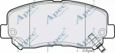APEC BRAKING pad2076 -  Комплект тормозных колодок, дисковый тормоз